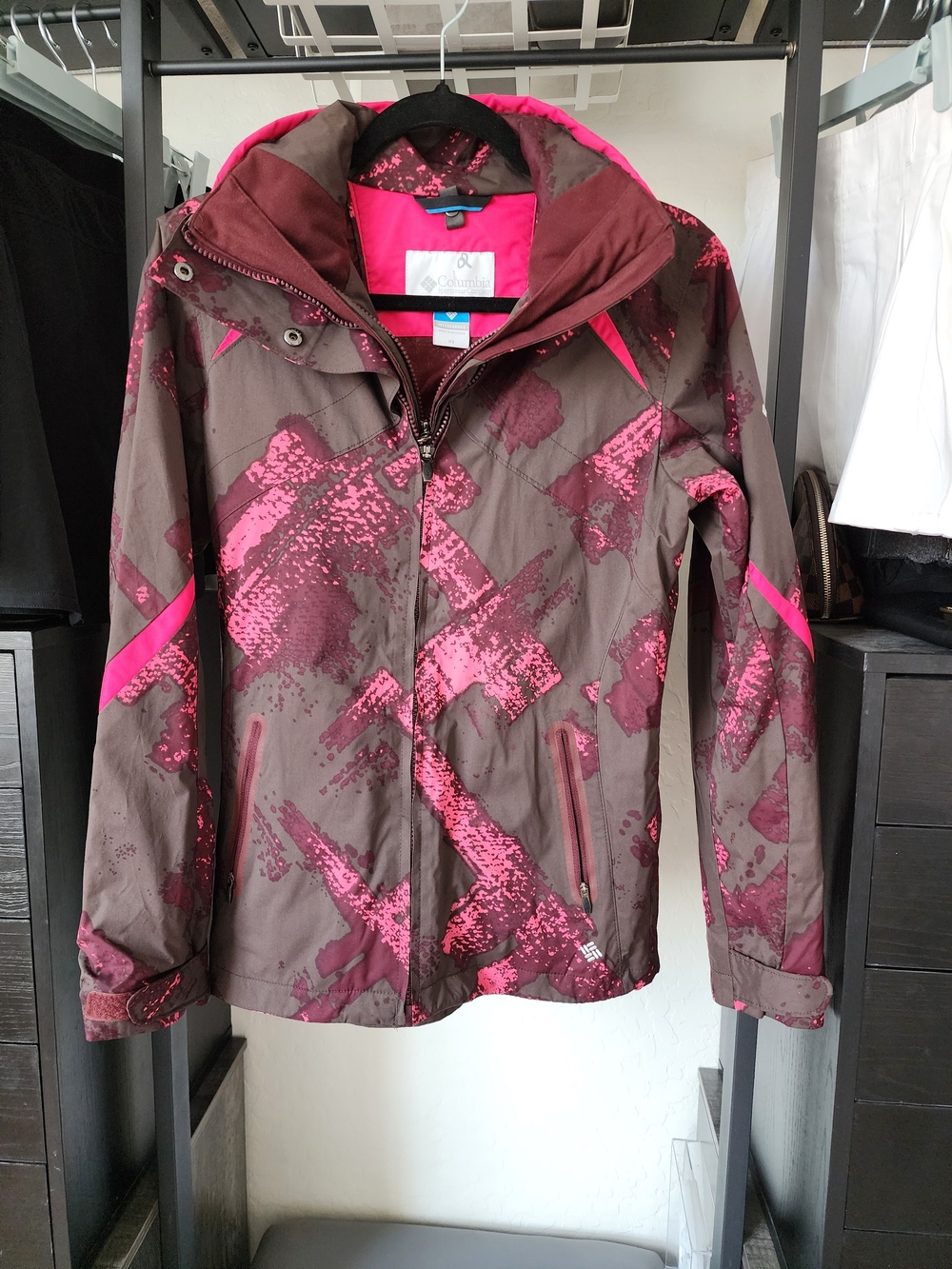 Columbia Pink & Brown Patterned Outdoor Jacket